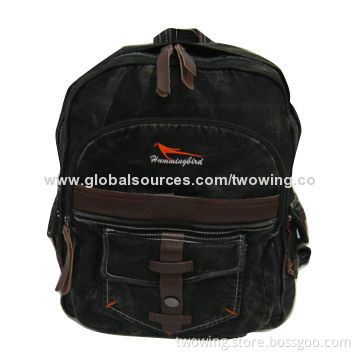 Backpack with cotton canvas